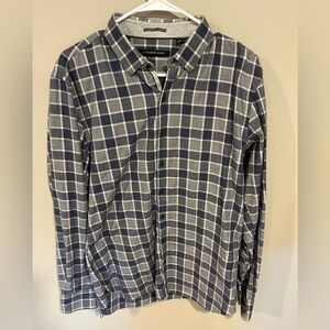 Hammer Made Men's Button-Up Long Sleeve Shirt Blue Plaid Size 16 41